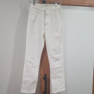 MOTHER Men's Off-White Straight Jeans
